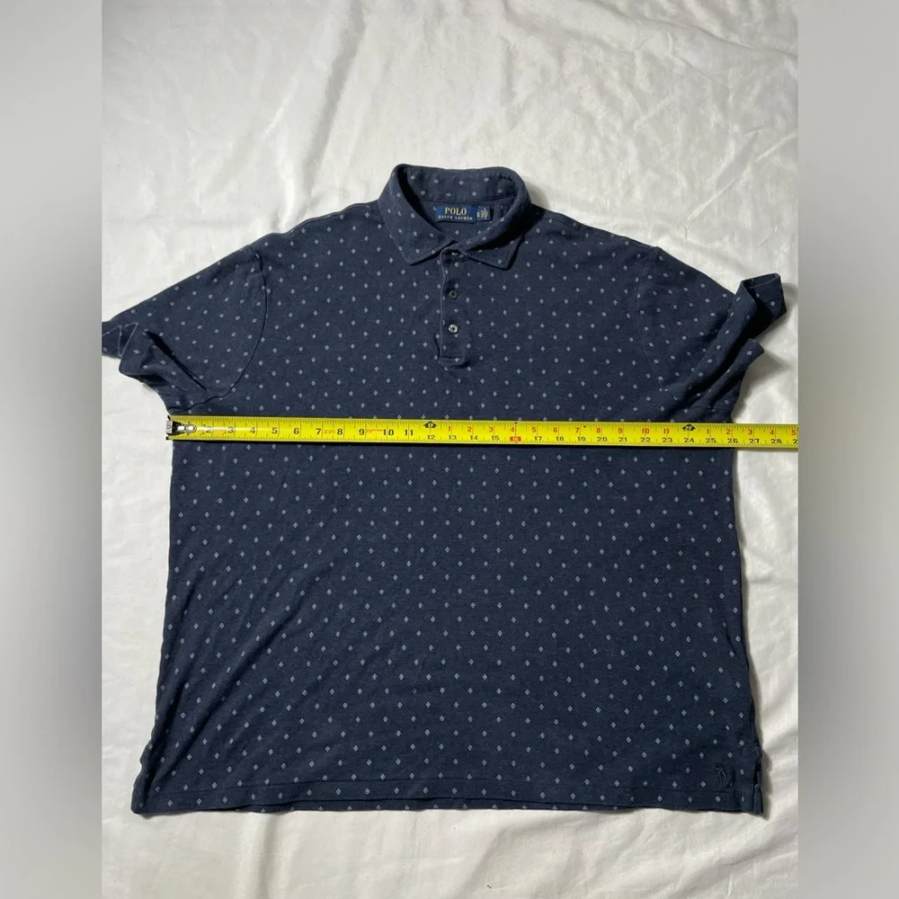 Polo Ralph Lauren Diamond Design Blue polo shirt men’s size XL